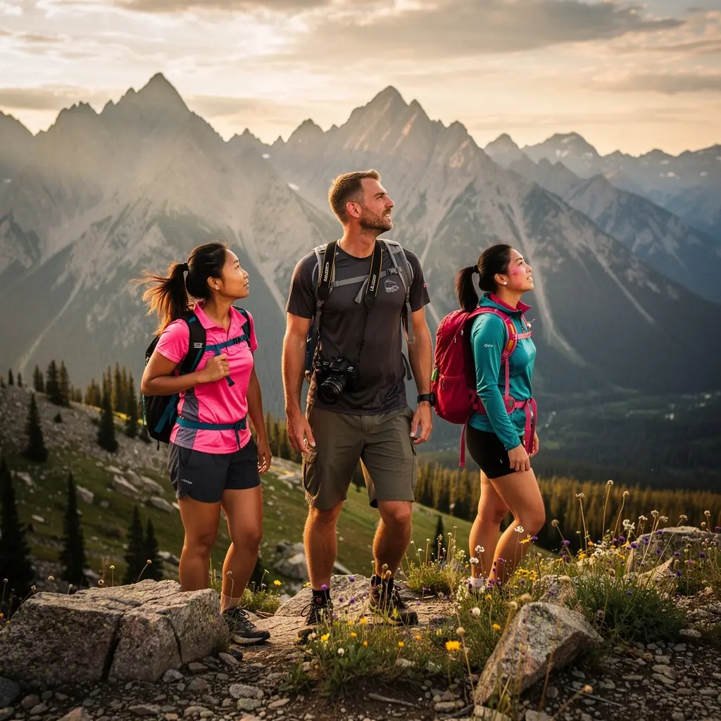Уютный горный домик, окруженный величественными горами и природой.