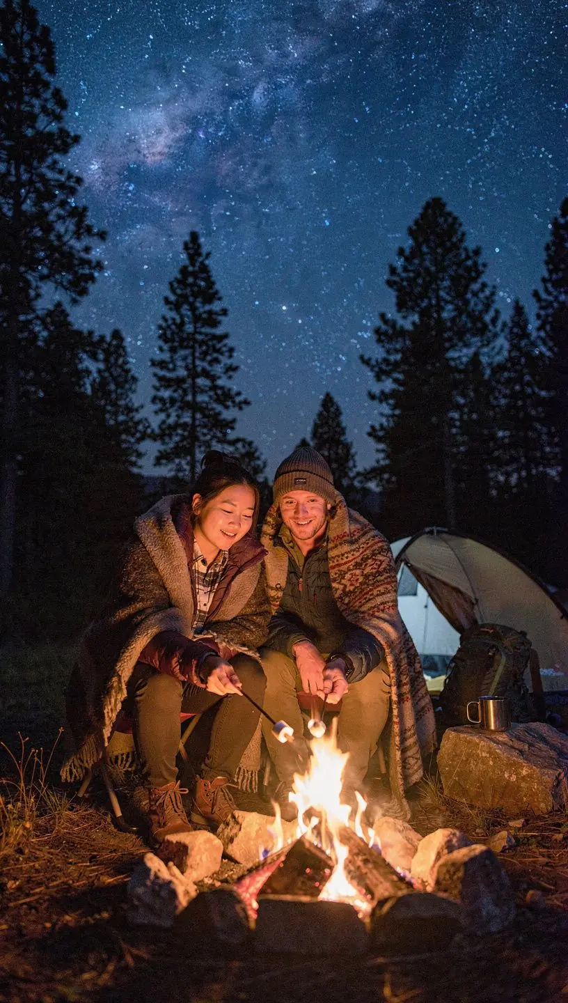Горный пейзаж с живописными альпийскими тропами и лесами.